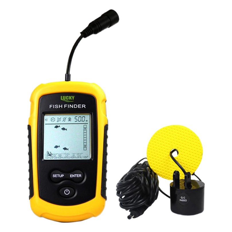 Leqi wired fish finder sonar fish finder English/Chinese/Russian underwater fish finder muddy water intelligent fishing device