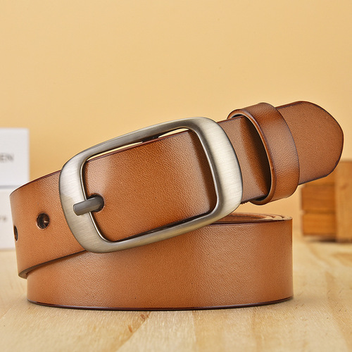 New Style Fashion Women's Belt Casual Matchable Korean Version Fake Leather Pin Buckle Belt for Students Decorative Jeans Belt