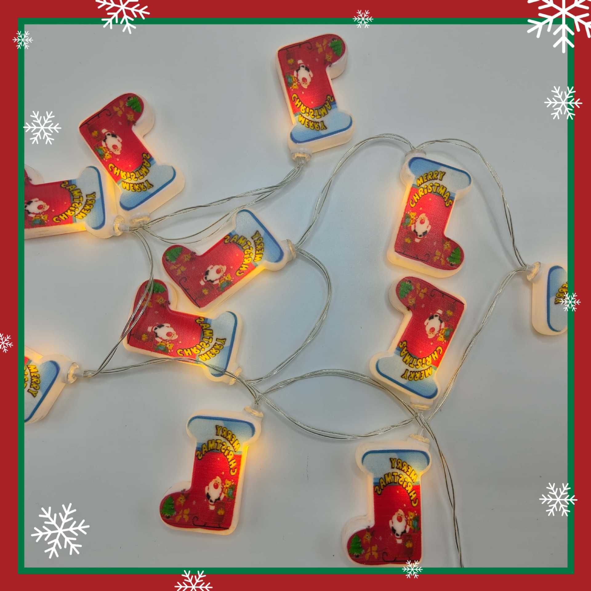 Linterna de cadena de luces de Navidad, muñeco de nieve, estrella, árbol de Navidad, habitación led, decoración de la escena del hogar, ambiente decorativo