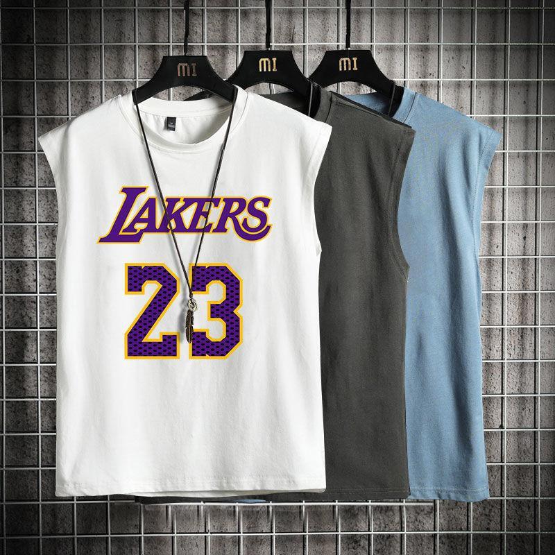Summer James Sleeveless T-shirt Men's Vest Loose Kobe Training Basketball Jersey Teenage Student T-shirt 12 Summer James Sleeveless T-shirt Men's Vest Loose Kobe Training Basketball Jersey Teenage Student T-shirt 12
