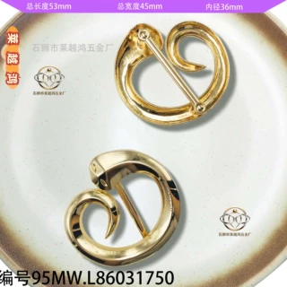 高级工厂连衣裙锌合金泳衣点油腰扣泳衣扣弧度潮流订 做肩扣不规