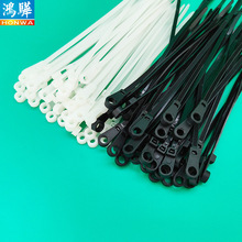 2.5*110自锁式固定头扎带 白色尼龙66电线捆扎固定M3螺丝孔扎带
