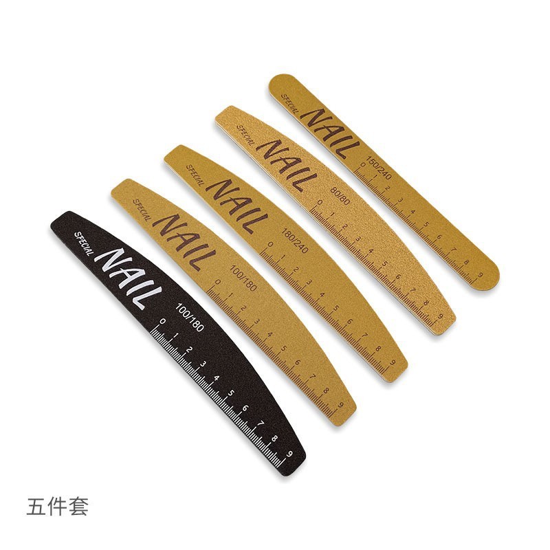 带刻度水洗耐磨美甲搓条不掉砂海绵抛耐用修型打磨指甲锉双面搓条|undefined