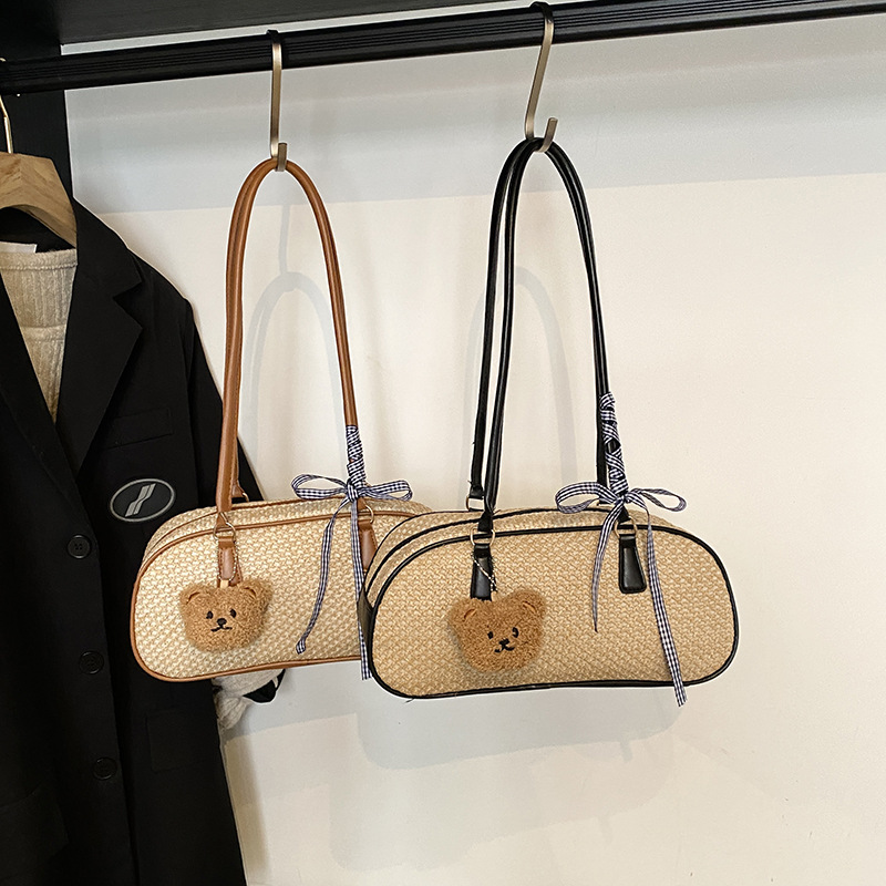 Nicho francés bolso de braza para mujeres 2025 nueva moda bolso de bolos portátil bolso de color de moda bolso de hombro de viaje