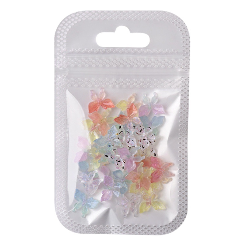 30 nail art luz cambiante resina tridimensional mariposa joyería nueva red rojo Hada color mágico mariposa estricta selección de uñas de diamantes decorativos