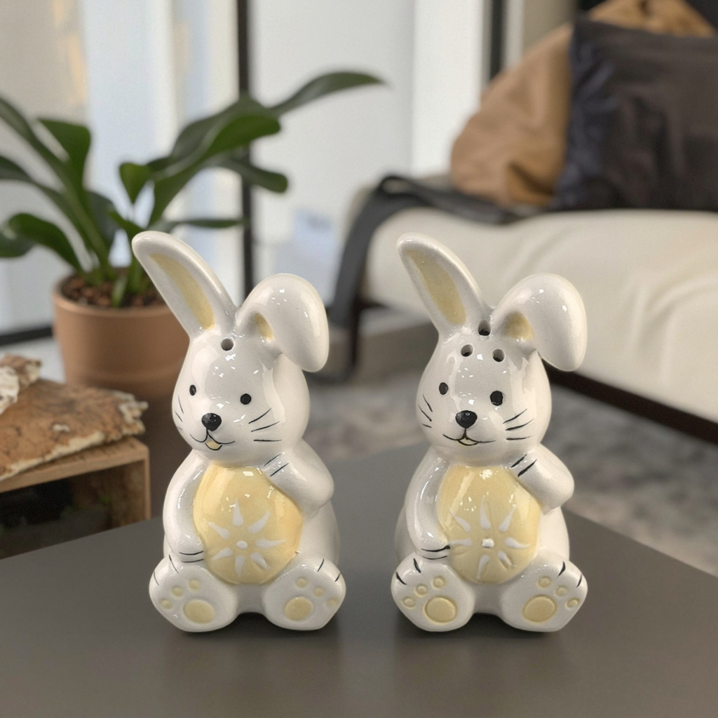 Cerámica transfronteriza de Pascua lindo huevo conejo picerella cerámica artesanía adorable decoración para el hogar