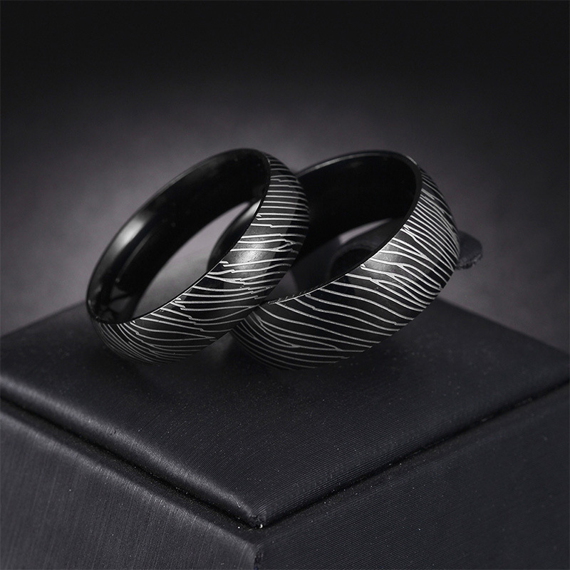 Plating Design Vacation Simple Style Color Block Titanium Steel Plating Men's Rings Punk Rings