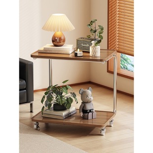Nordic Creative Sofa Side Cabinet Cream Style Movable Cart Small Apartment Coffee Table Small Table Internet Celebrant Corner Table