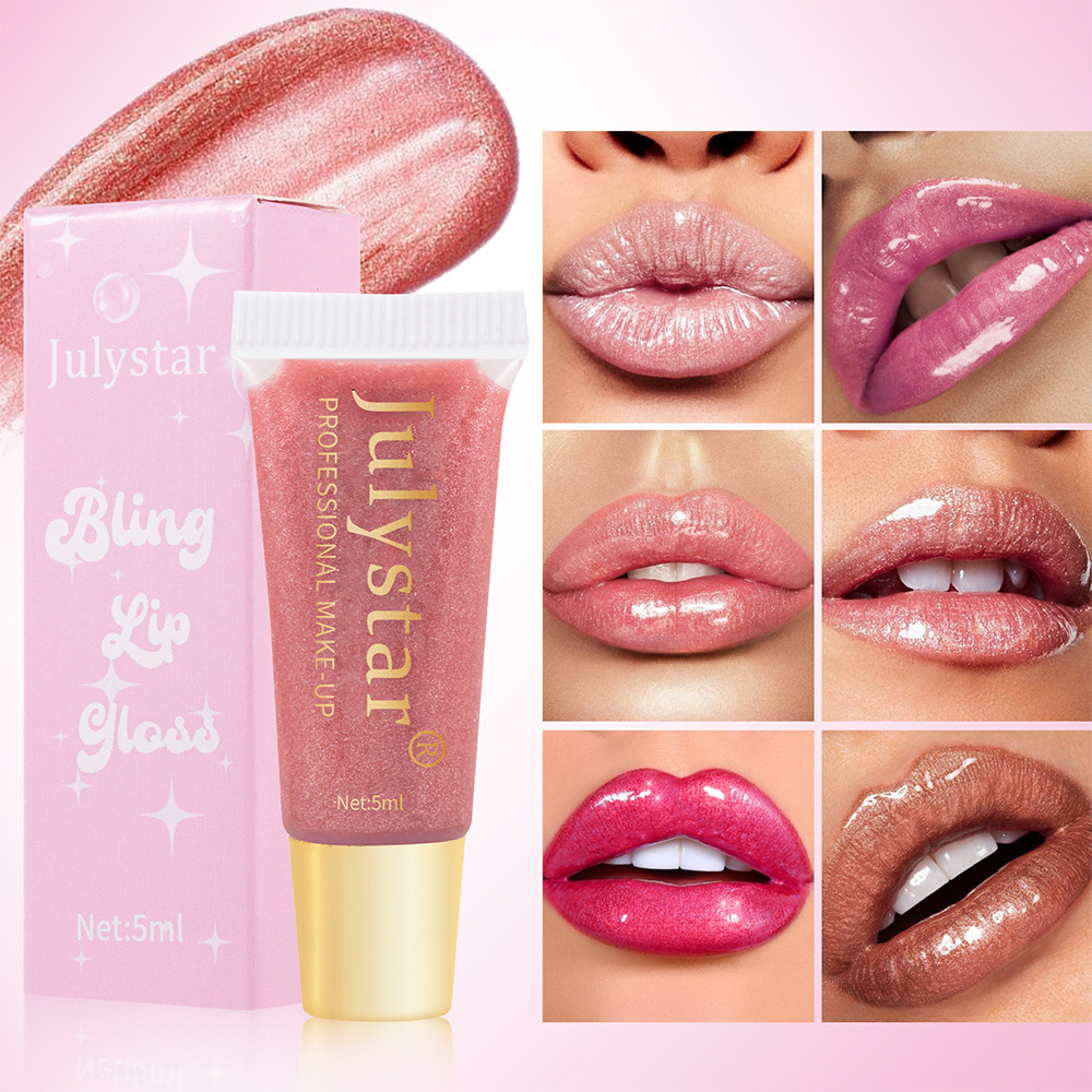 Julystar Moisturizing and Hydrating Pearlescent Lip Gloss Long-lasting Water Repellent Lip Oil Easy to Color Lip Makeup wholesale undefined