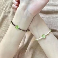 幸运四叶草手绳编织手链手绳小众简约百搭送情侣闺蜜礼物