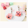 Korean cartoon Zanmang Loopy cute sea raccoon dew than surrounding dual -use makeup mirror pendant jewelry