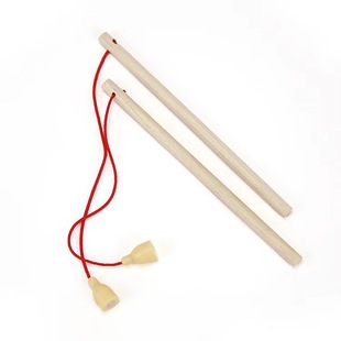 Factory direct sales double-headed magnetic kids fishing stick toy fishing rod accessories wooden magnetic parts built-in strong magnetic force