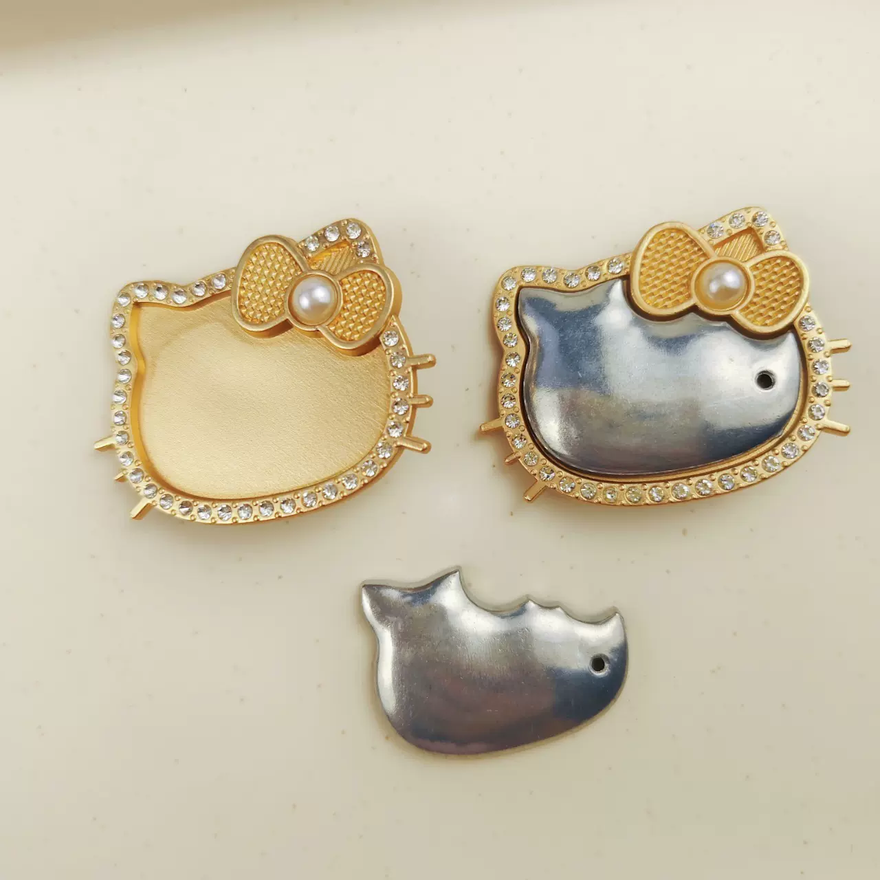 宋锦diy配件底托韩版金属刺绣发夹包布饰品发夹小边夹碎发夹