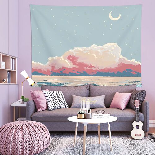 Background cloth ins style hanging cloth cute live broadcast photography photo bedroom wall cloth decoration girl's room layout tapestry