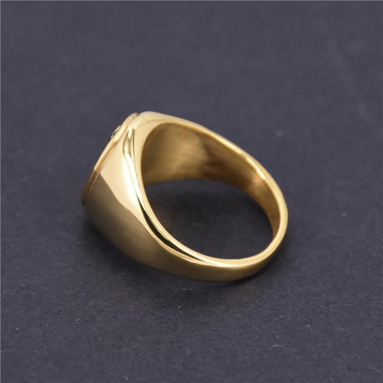 Geometric, Cross Pattern Unisex Gender Wholesale Jewelry Punk Cool Style Geometric Cross Titanium Steel Plating Rings
