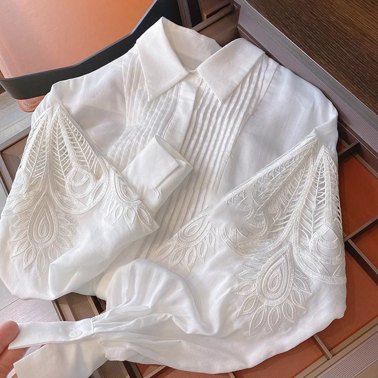 New Fashion Women's Shirt, European and American Cross-Border Classic Versatile Style, Elegant Commuting Style, Tencel Long-Sleeve Women's Shirt Trend