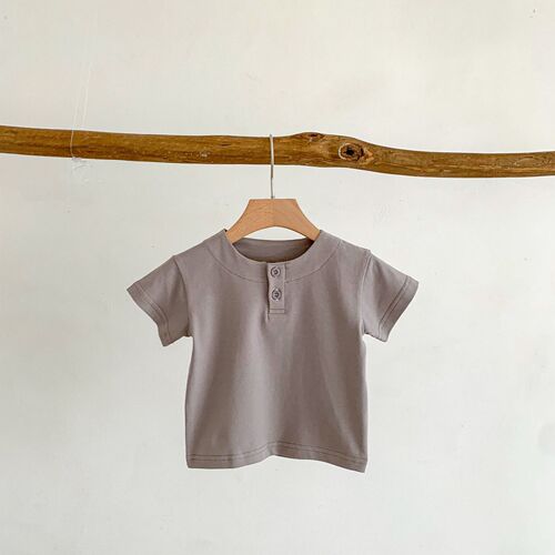 ins Korean children's clothing summer children's solid color T-shirt baby round neck versatile short-sleeved shirt baby short-sleeved bottoming shirt thin