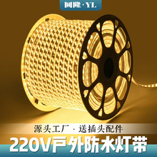 led灯带220v5730高压灯带户外防水工程家用工地露营氛围软灯带条
