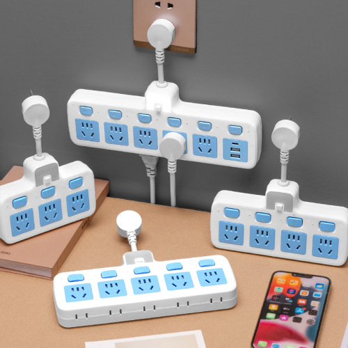 One-turn multi-plug conversion socket, multi-function USB night light strip plug, multi-switch wireless plug-in strip and power strip