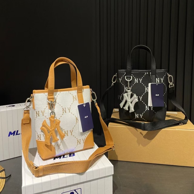 mlb吊饰托特包大容量通勤包NY复古老花手提包女|undefined