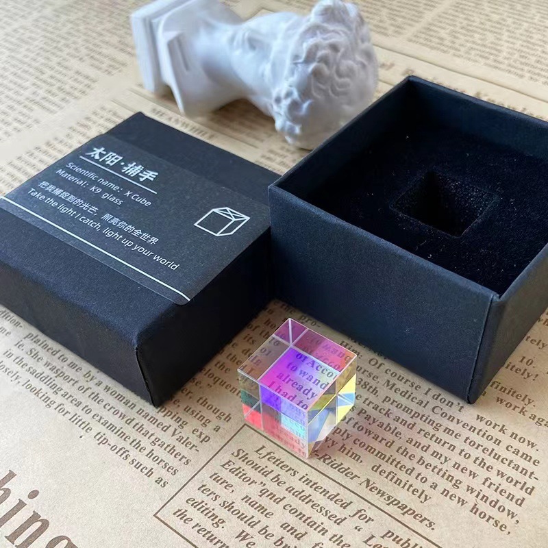 Sun Catcher combinación de colores Prisma Cubo Luz colorido refracción galvanoplastia decoración escritorio sol mujer regalo cumpleaños