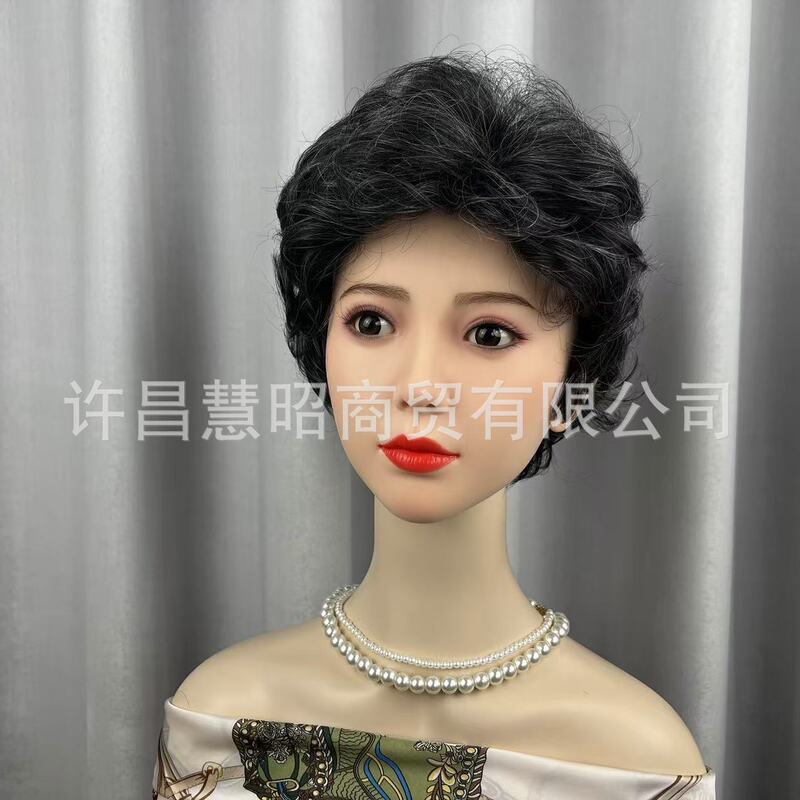 ウィッグ レディース ショートヘア 白髪 おばあちゃん 中高年 ウィッグセット ショートカーリーヘア パフォーマンス 小巻|undefined
