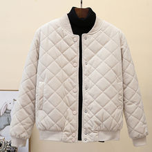 冬季新款棉衣女士學生韓版棒球服羽絨棉服短款輕薄金絲絨小外套潮