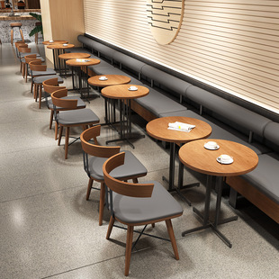 Dining room deck sofa bar Leisure Bar coffee shop sofa dining soft bag milk tea shop table and chair combination