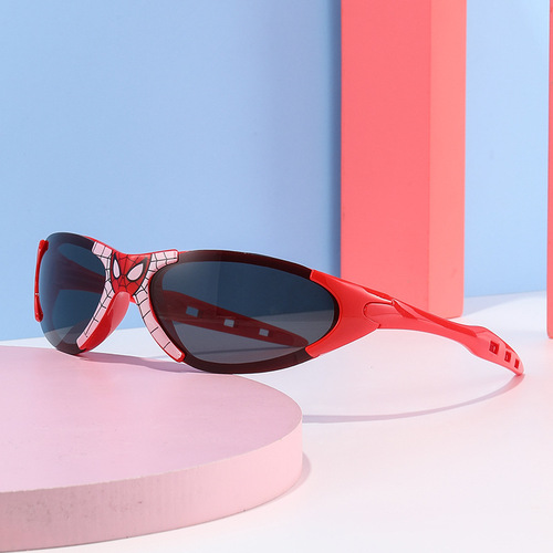 7318 Children's Sunglasses for Boys, Cartoon Spider-Man Style, Instagram-Inspired, Sun-Shading Sunglasses