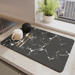 Kitchen marble countertop absorbent pad soft diatom mud drain pad desktop tableware coaster bar mat disposable placemat