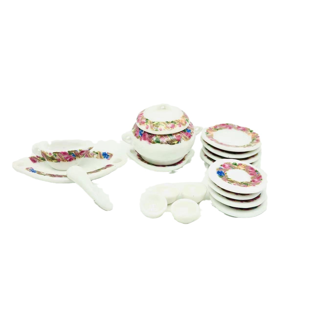 dollhouse  miniaturesʳ��ģ�ͷ��������������18ͷ�մɲ��