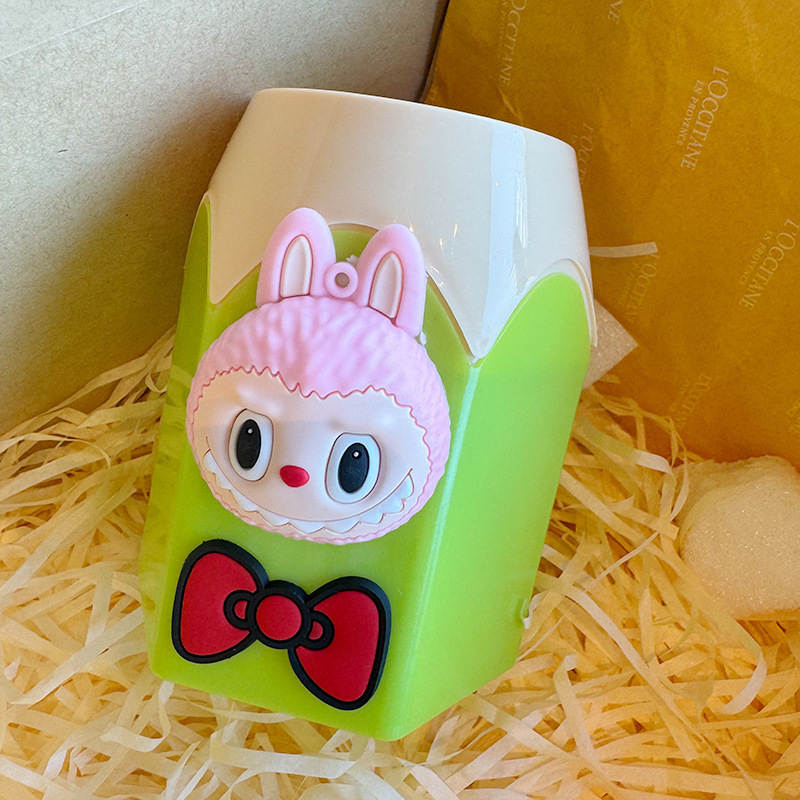 Caja de almacenamiento de bolígrafo simple cuadrada hexagonal escritorio de estudiantes estilo simple barril de lápiz atmosférico