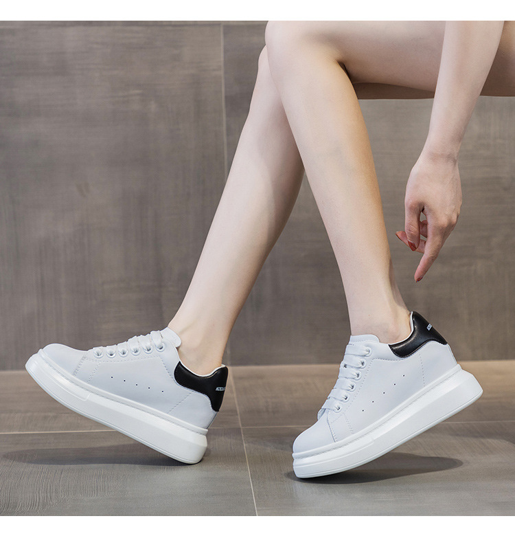 Giày sneaker nữ chunky đế dày phong cách McQueen mới xuân hè 2025, tăng chiều cao — 6706 tăng chiều cao [đuôi trắng], 6706 Tăng chiều cao của đuôi đen] chi tiết 4