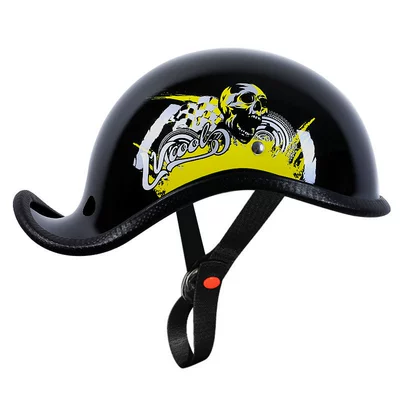 Motosiklet kaskı (dəbilqə) — Breathable Electric Vehicle Riding Helmet - a-coquettish-black-yellow-knight-m