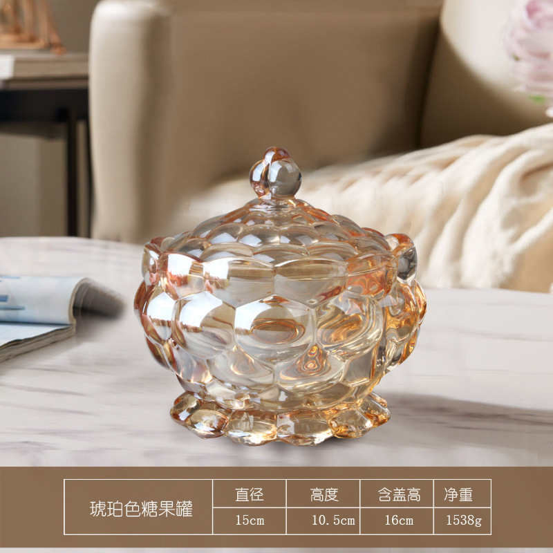 フレベンツ水晶ガラス創意キャンディーカップ蓋付きキャンディー皿|undefined