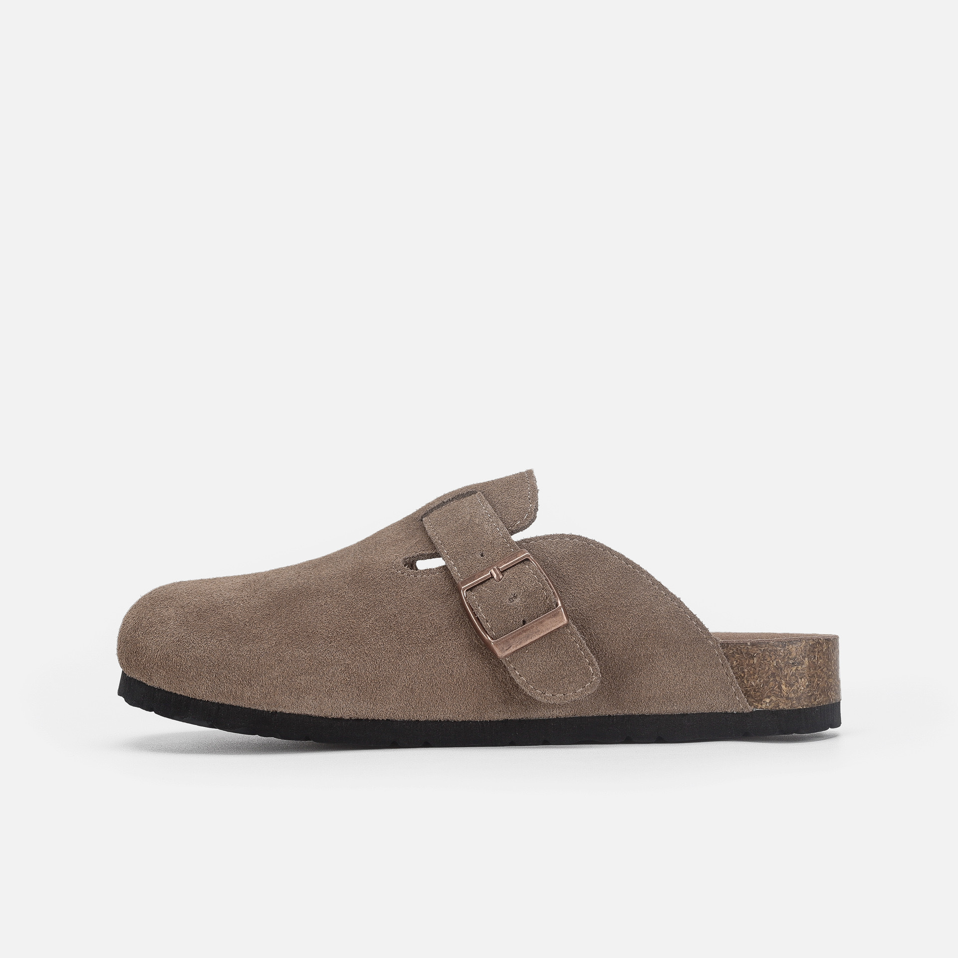 Edición de cuero de vaca de alta calidad ~ cuero suave Bocken zapatillas de suela gruesa para mujeres nuevas zapatillas de verano para mujeres pescar Bocken medio zapatillas