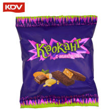 俄罗斯KDV紫皮糖巧克力味糖果100g批发网红零食结婚喜糖