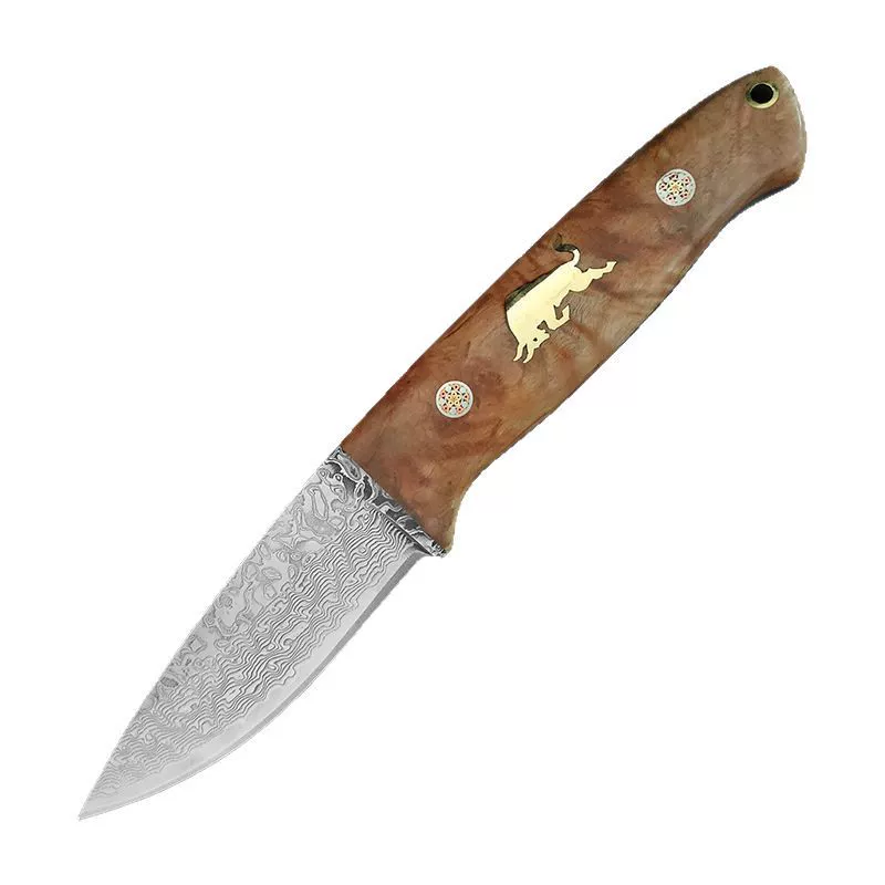 Cross-border special hard Damascus steel folding multi-use small knife fruit knife outdoor eating mutton peeling portable knife