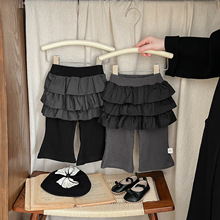 女童秋季裤子新款婴儿春装蛋糕裙帘假两件裙裤宝宝洋气百搭打底裤