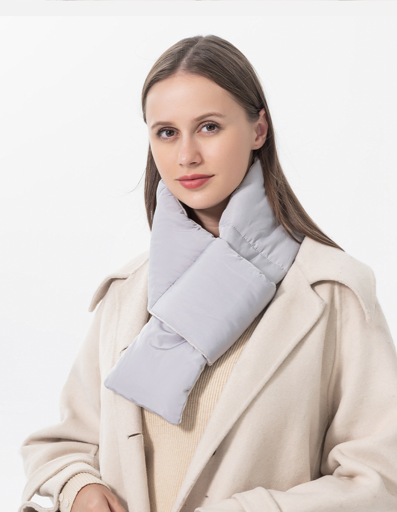 Écharpe d'hiver en velours à plumes pour femme, couvre-cou coréen, nouveau produit_voghion.com