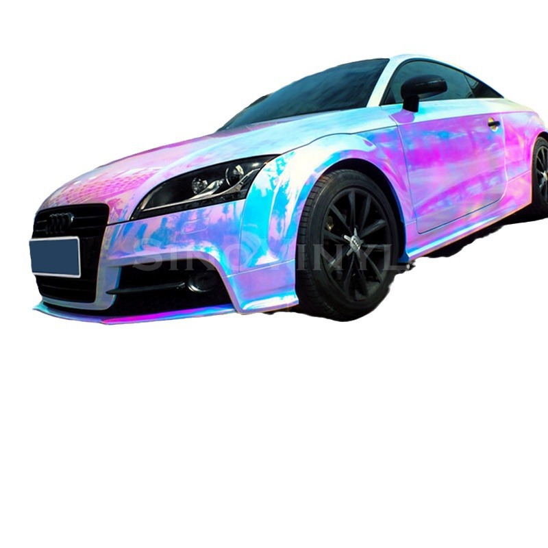 Carlake colorido Arco Iris galvanoplastia coche camaleón color cambiante película Cuerpo brillante pegatina modificación película ventas directas