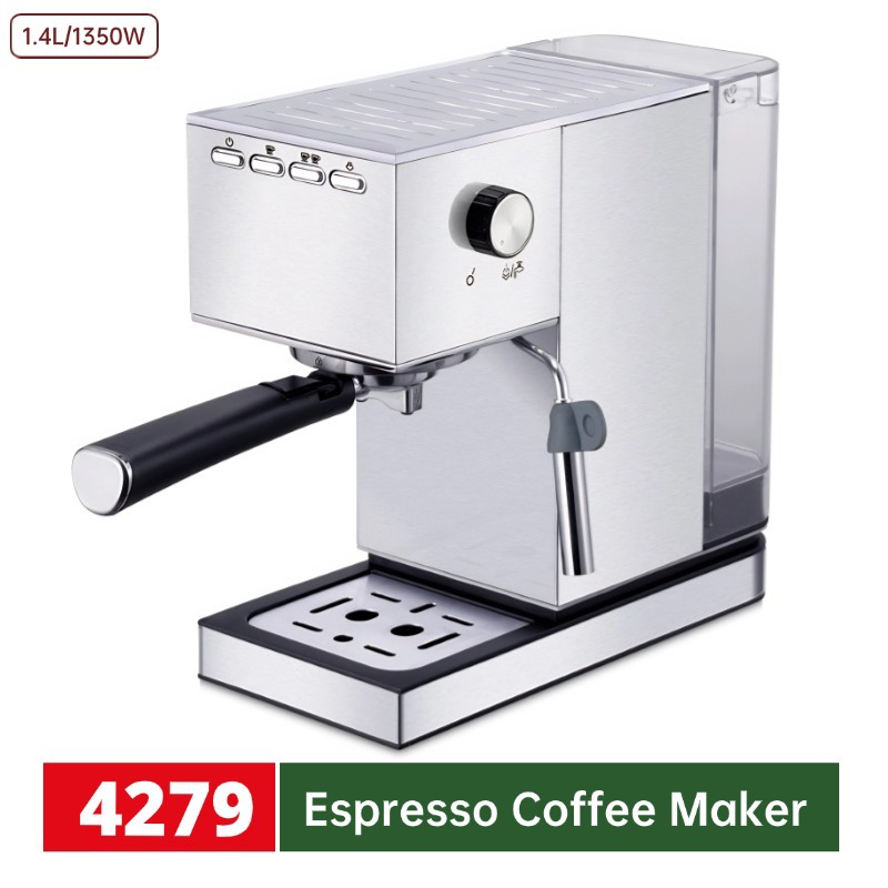Transfronteriza mayorista casera semiautomática espresso máquina de presión de acero inoxidable concentrado de alta calidad cafetera