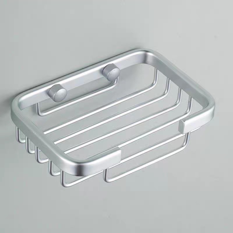 Space Aluminum Bathroom Soap Holder, Bathroom Soap Dish, Storage Rack, Punch-Free Soap Net, Cross-Border Soap Tray