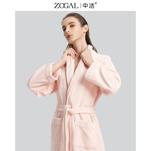 Bathrobe for Women, Autumn and Winter New Style, Adult Pure Cotton, Men's Absorbent Quick-Dry Towel Material, Hotel Couple Sleepwear