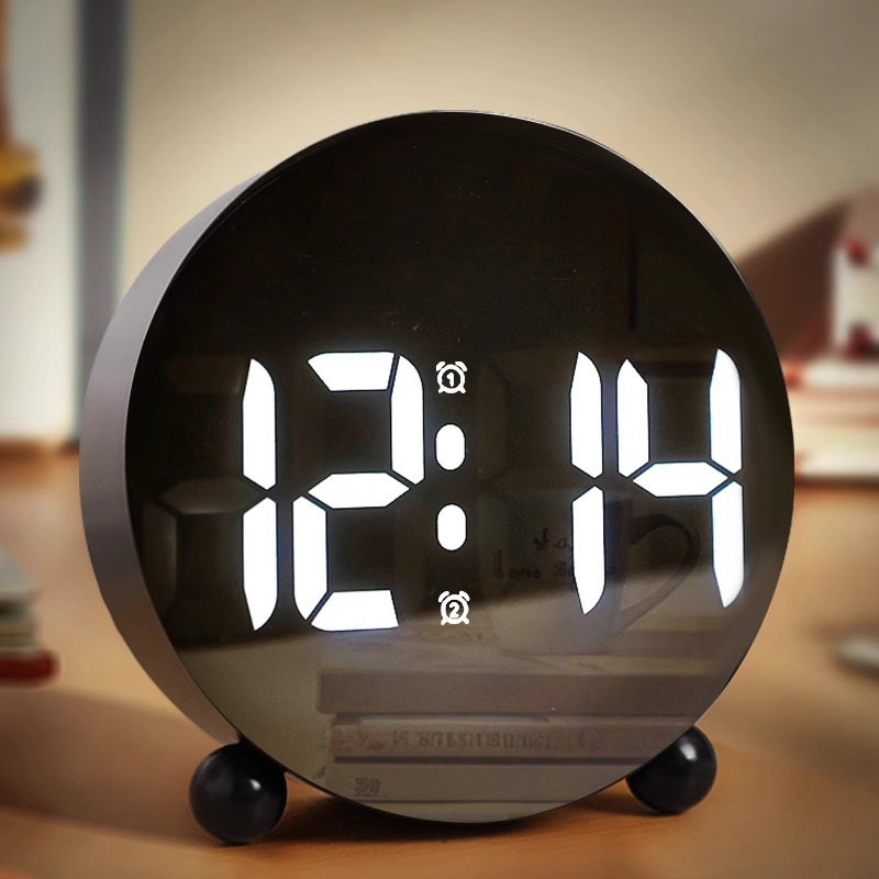 Smart Alarm Clock 2025 New Primary School Student Wake-Up Desktop Battery Charging Dual-Use Multi-Function Clock