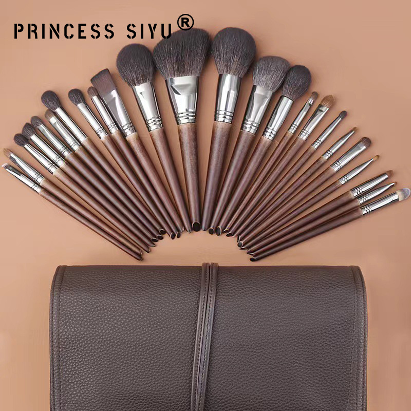 24 conjuntos de cepillo de maquillaje lana animal Cangzhou de alta gama conjunto completo de cepillo maquillaje profesional herramienta de cepillo especial