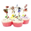 24 cartoon six princess girl paper cup cake account plug -in toothpick plug flag decorative birthday party supplies