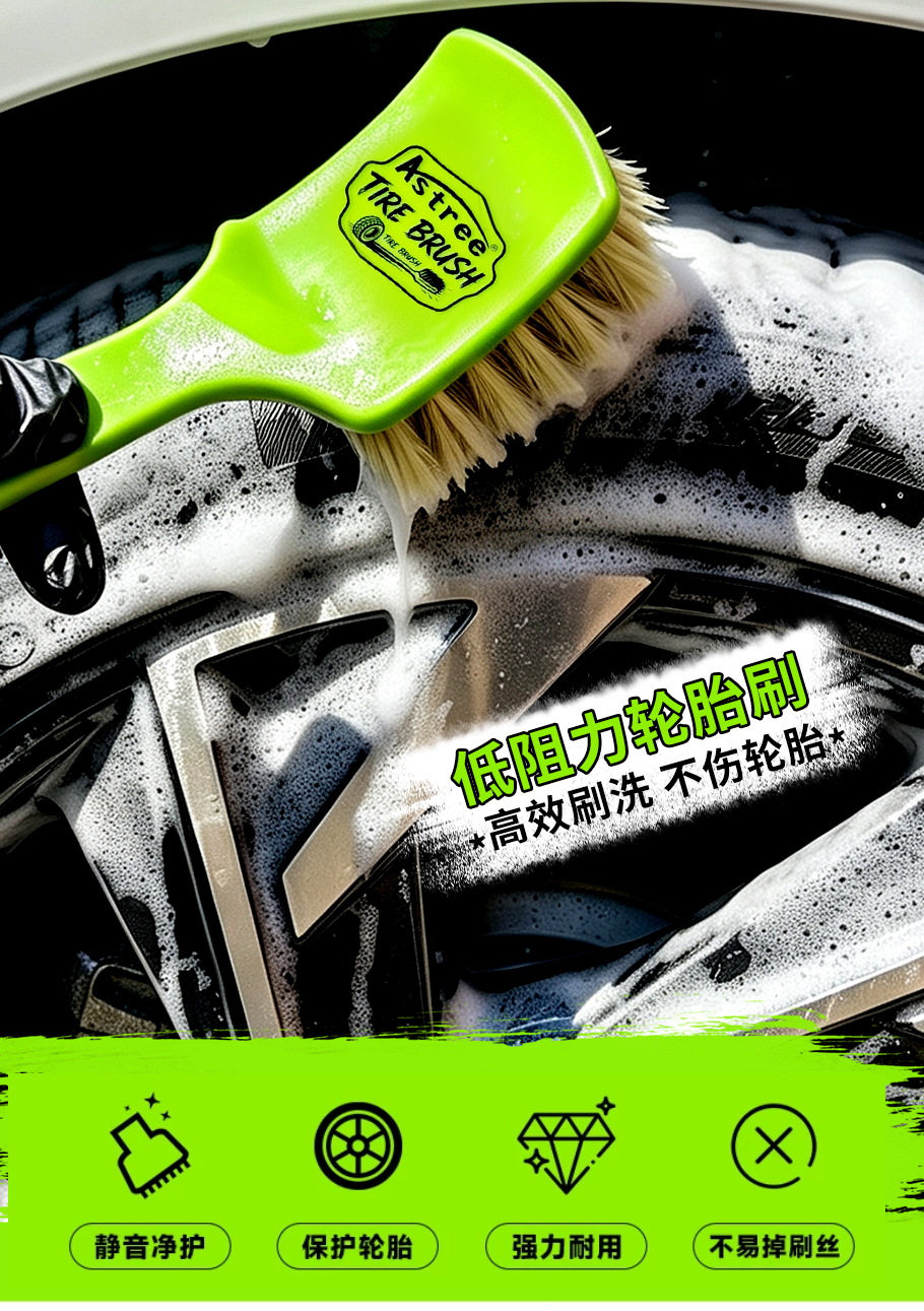 Car Wash Brush, Special Brush for Cleaning Car Tires and Rims, Car Wash Tool, Brush from the Source Manufacturer, Wholesale Tire Brush