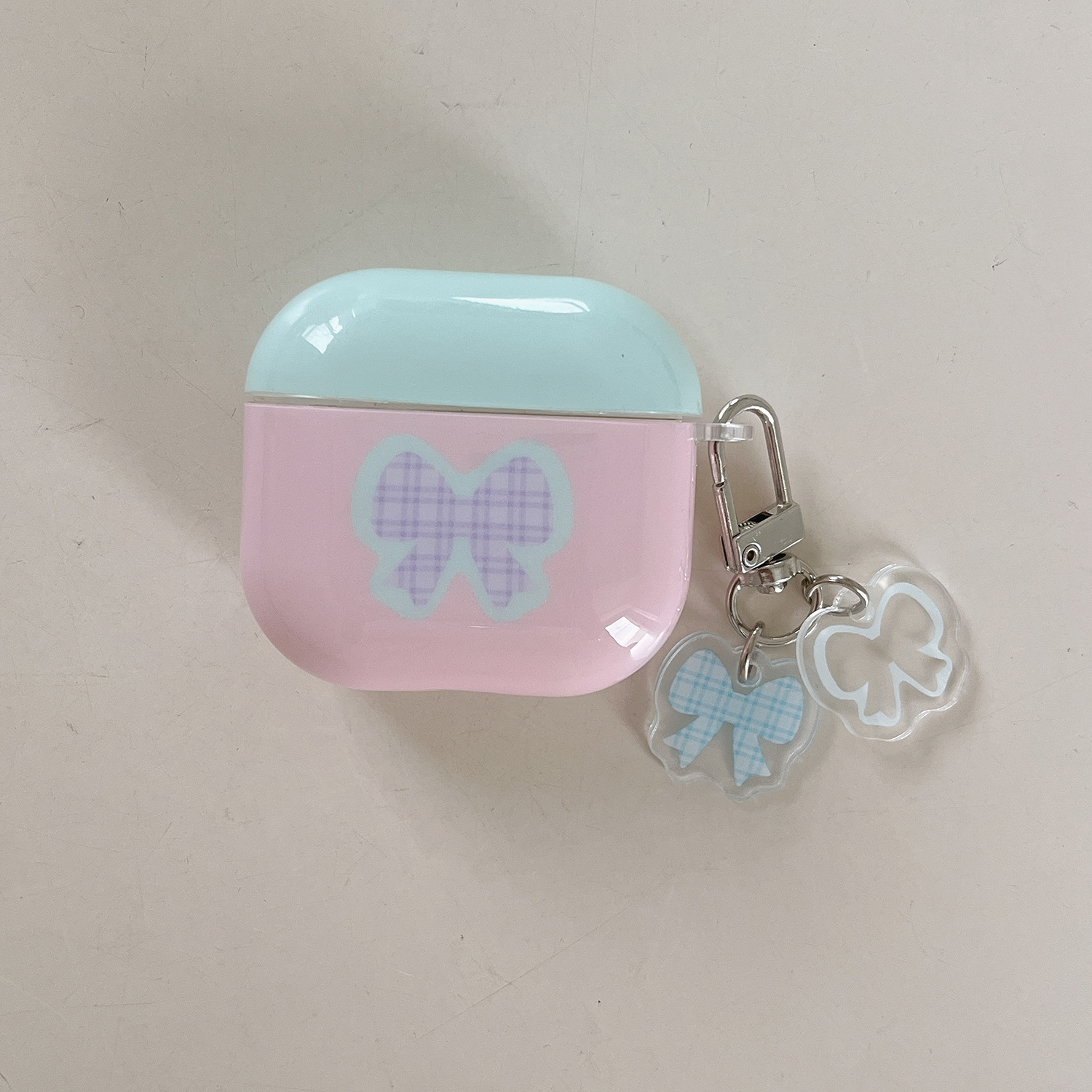 Lazo rosa y verde para Airpods1/2da generación para auriculares Colgante Pro2 Nueva 3/4 generación airpodsPro Mujer