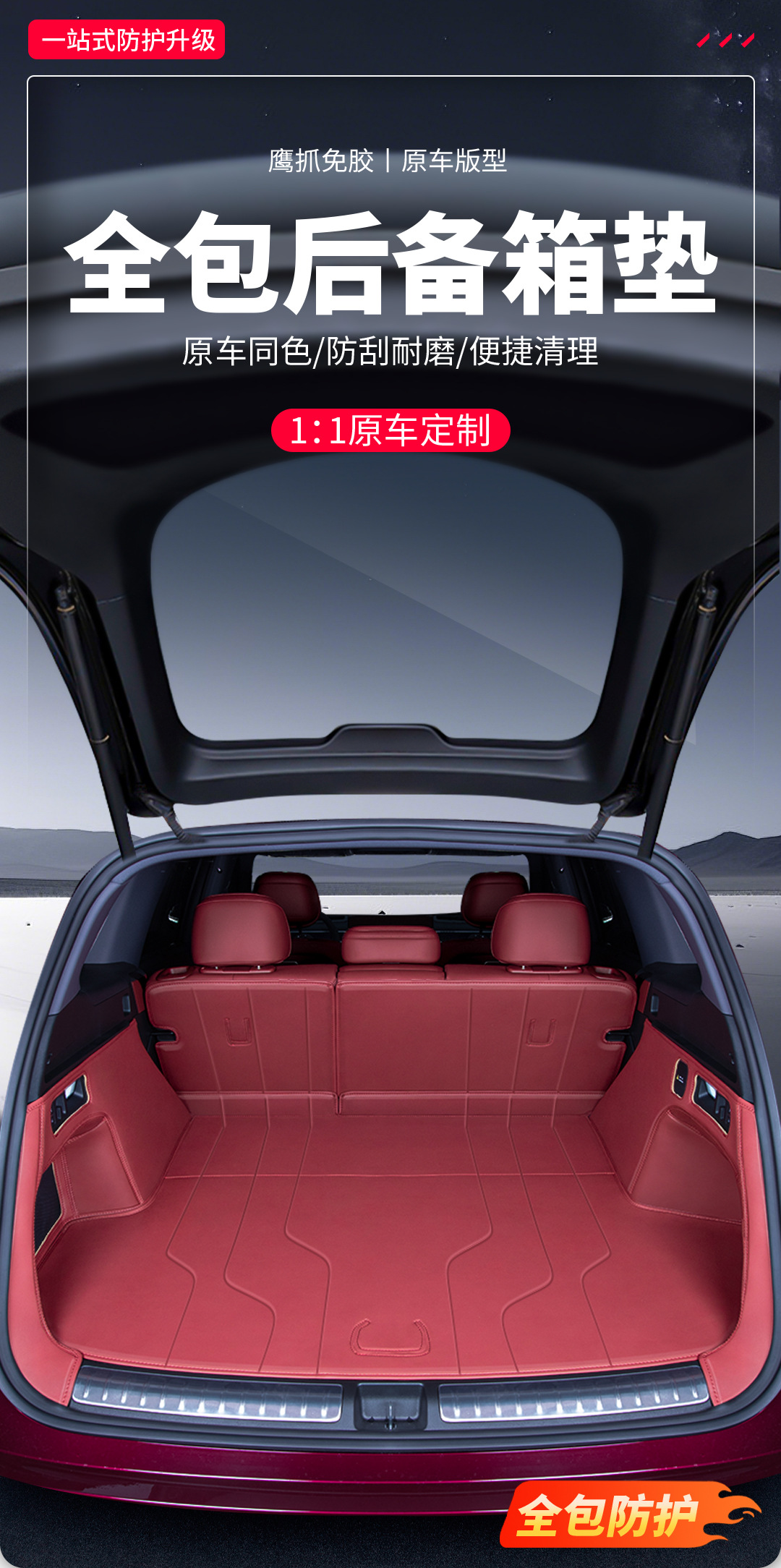 Suitable for the Aito M7 Model, Waterproof and Dustproof Trunk Mat, Environmentally Friendly Trunk Mat for Aito M7